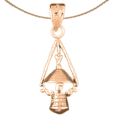 14K or 18K Gold Lantern Pendant