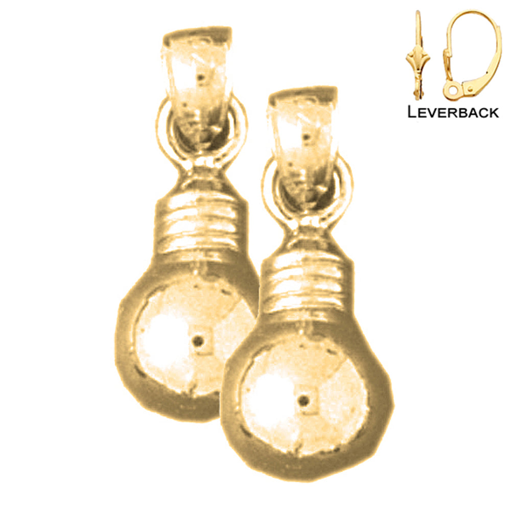 14K or 18K Gold Light Bulb Earrings