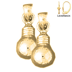 14K or 18K Gold Light Bulb Earrings