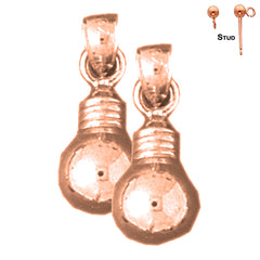 14K or 18K Gold Light Bulb Earrings