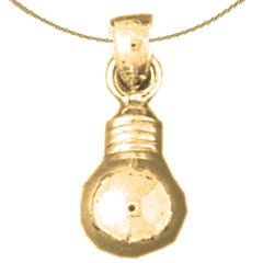 14K or 18K Gold Light Bulb Pendant