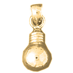 14K or 18K Gold Light Bulb Pendant