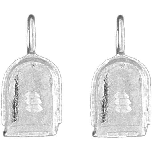 Sterling Silver 18mm 3D Dust Pan Earrings