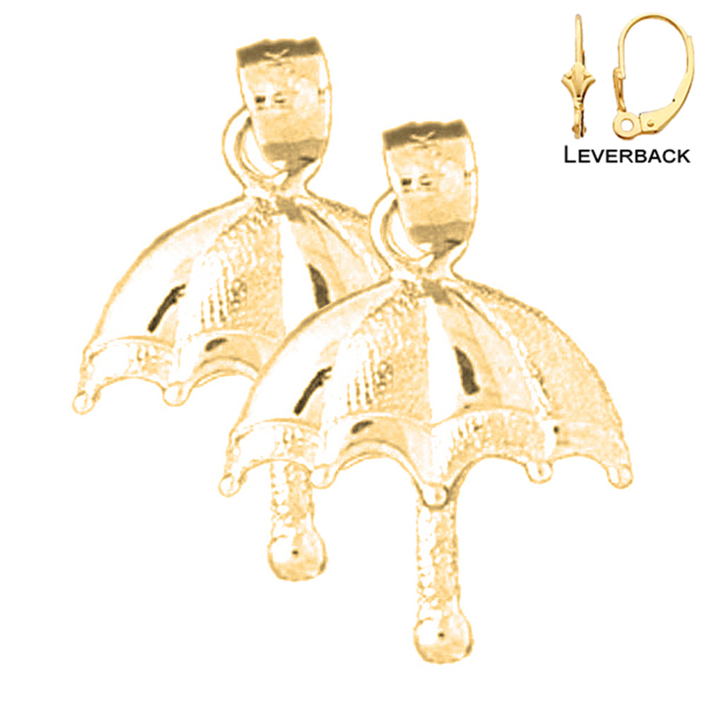 14K or 18K Gold Umbrella Earrings