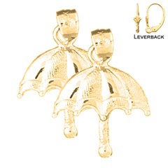 14K or 18K Gold Umbrella Earrings