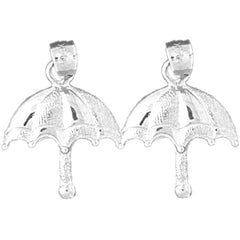 Sterling Silver 19mm Umbrella Earrings