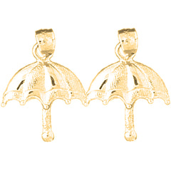 14K or 18K Gold 19mm Umbrella Earrings