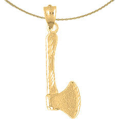 14K or 18K Gold Ax Pendant