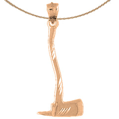 14K or 18K Gold Ax Pendant