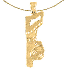 10K, 14K or 18K Gold Saw Pendant