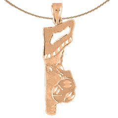 10K, 14K or 18K Gold Saw Pendant