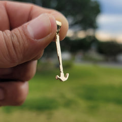 14K or 18K Gold Hammer Pendant