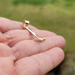 14K or 18K Gold Hammer Pendant