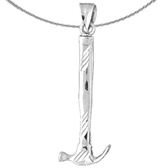 14K or 18K Gold Hammer Pendant