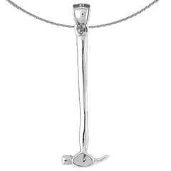 14K or 18K Gold Hammer Pendant