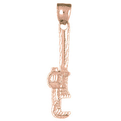 10K, 14K or 18K Gold Monkey Wrench Pendant