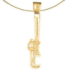 10K, 14K or 18K Gold Monkey Wrench Pendant