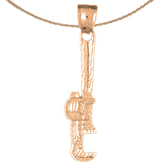 10K, 14K or 18K Gold Monkey Wrench Pendant