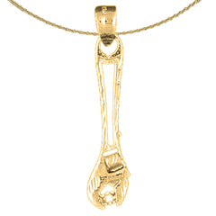 Colgante de llave ajustable de oro de 14K o 18K