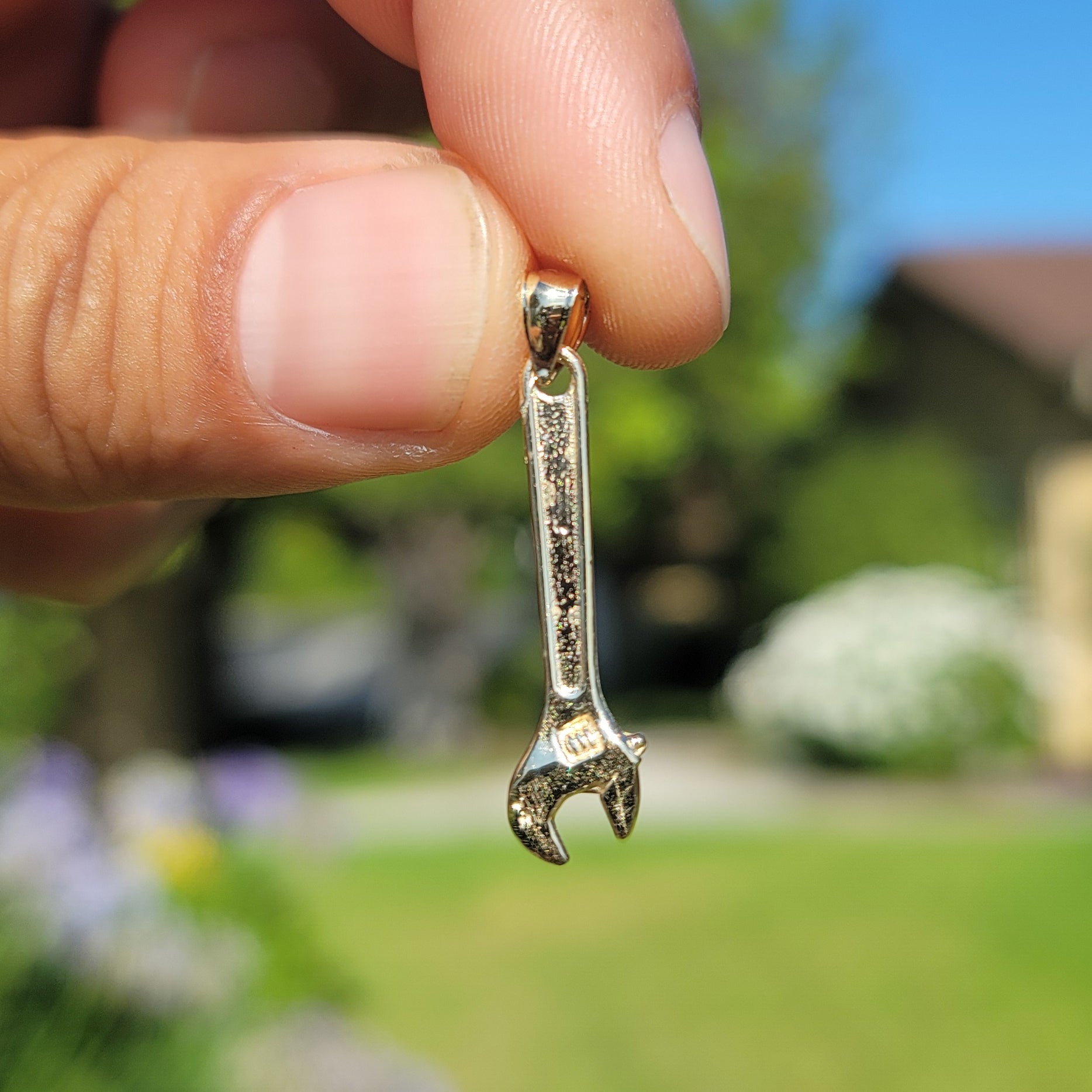 14K or 18K Gold Adjustable Wrench Pendant