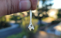 14K or 18K Gold Adjustable Wrench Pendant