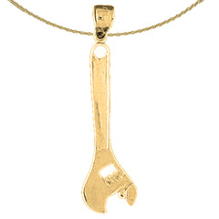 Colgante de llave ajustable de oro de 14K o 18K