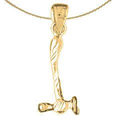 14K or 18K Gold Hammer Pendant