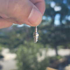 10K, 14K or 18K Gold Spark Plug Pendant