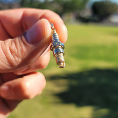 10K, 14K or 18K Gold Spark Plug Pendant