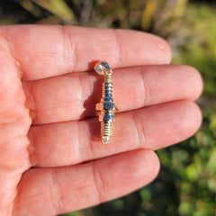 10K, 14K or 18K Gold Spark Plug Pendant