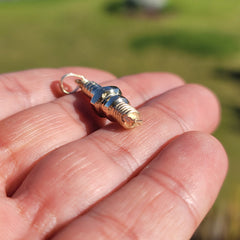 10K, 14K or 18K Gold Spark Plug Pendant