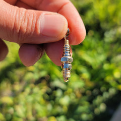 10K, 14K or 18K Gold Spark Plug Pendant