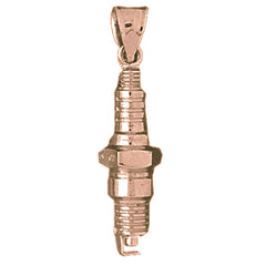 10K, 14K or 18K Gold Spark Plug Pendant