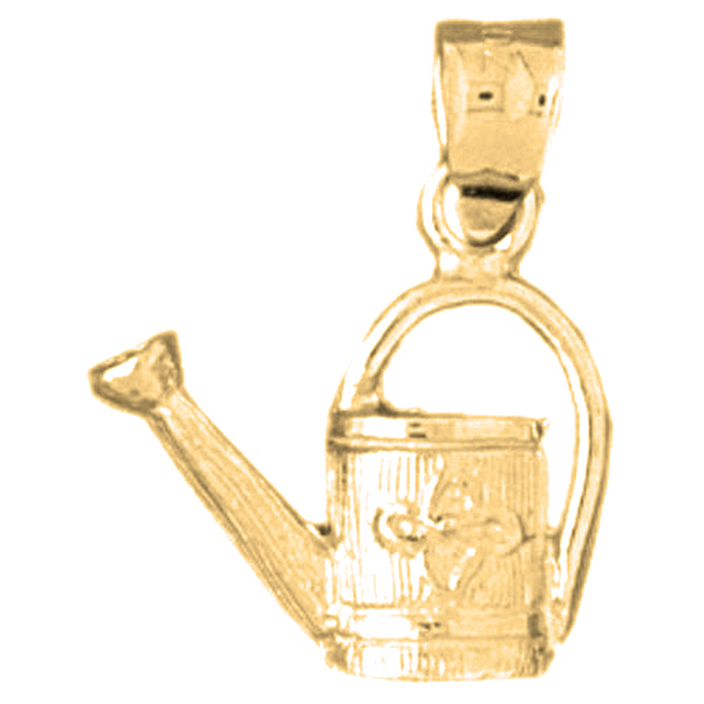 14K or 18K Gold Watering Can Pendant