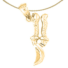 14K or 18K Gold 3D Snipping Tool Pendant