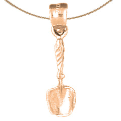 14K or 18K Gold Shovel Pendant