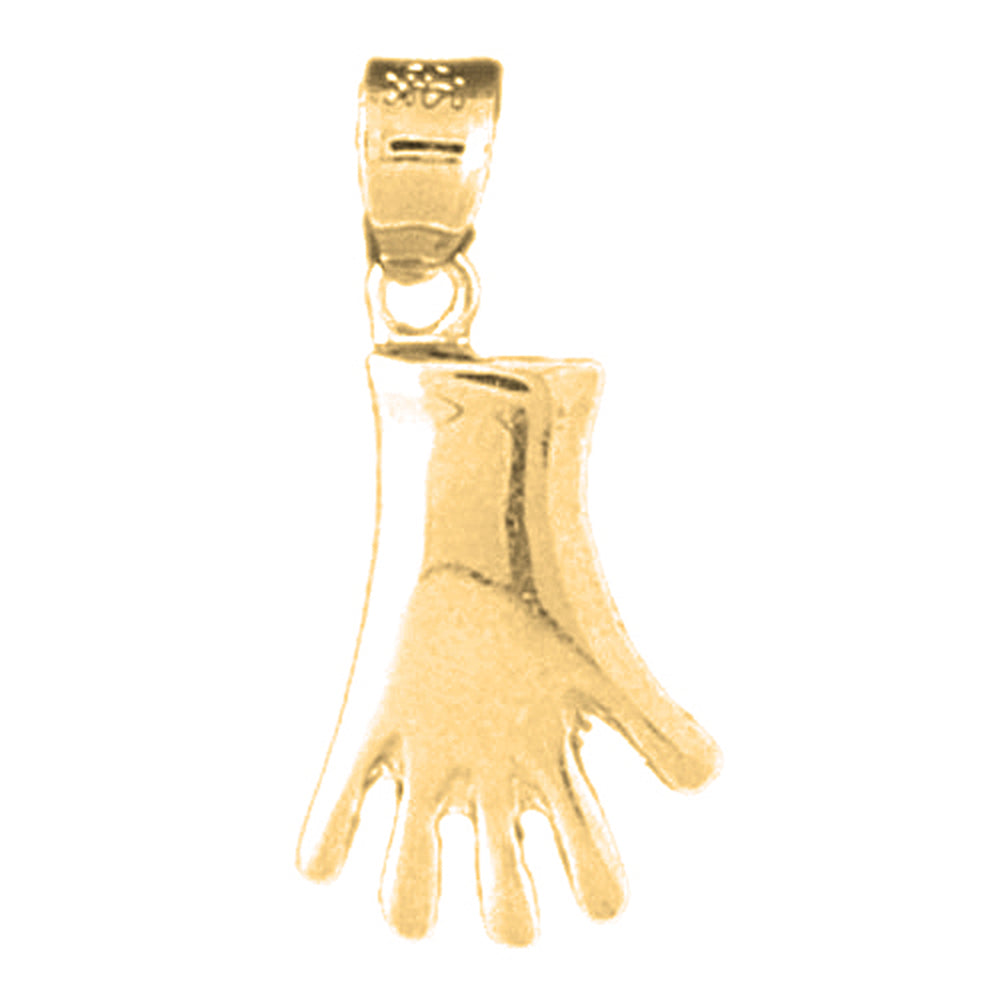 14K or 18K Gold Gloves Pendant