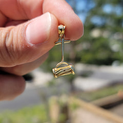 14K or 18K Gold Lawn Mower Pendant