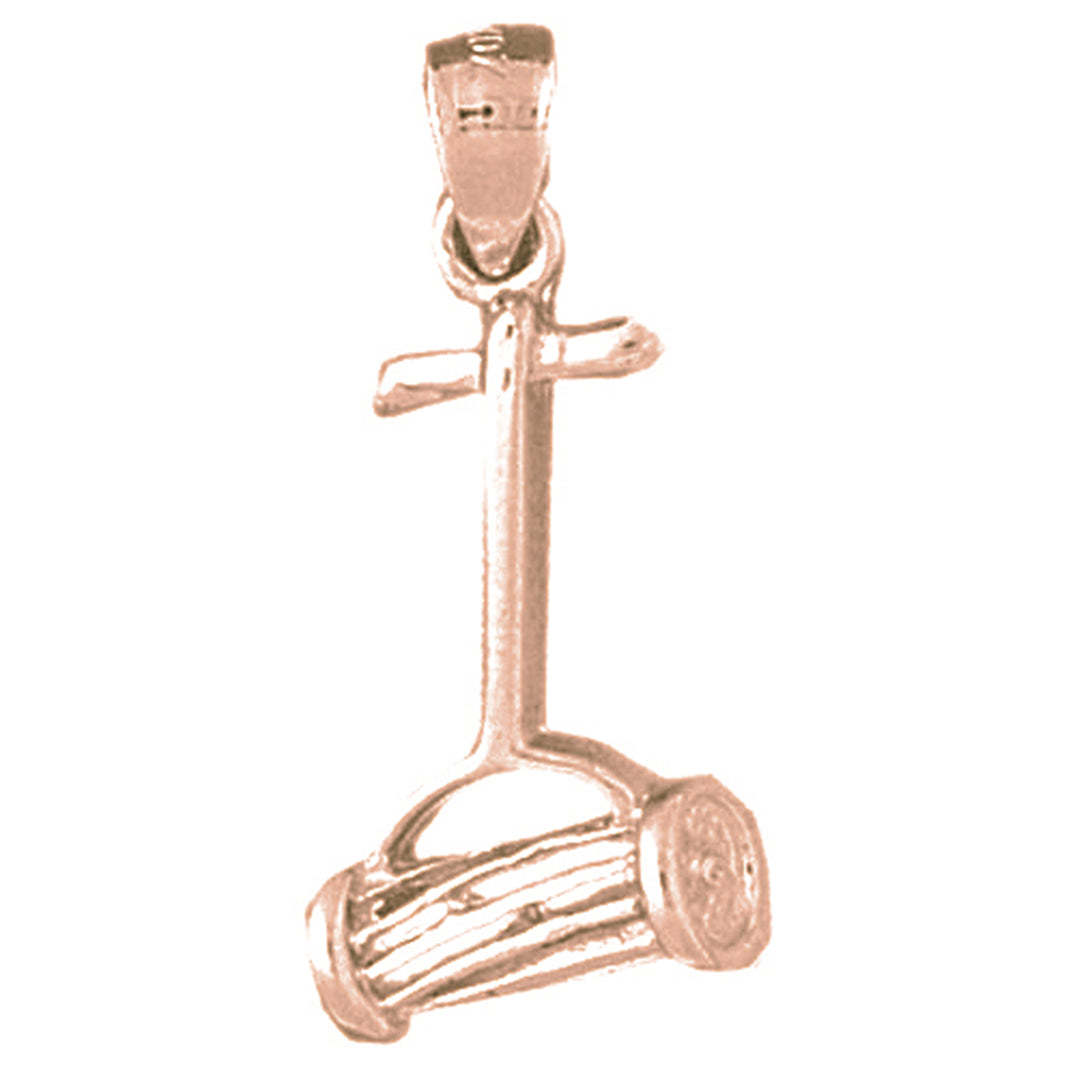 14K or 18K Gold Lawn Mower Pendant