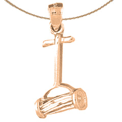 14K or 18K Gold Lawn Mower Pendant