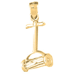 14K or 18K Gold Lawn Mower Pendant