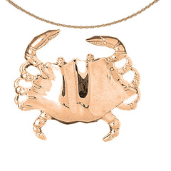 10K, 14K or 18K Gold Crab Pendant