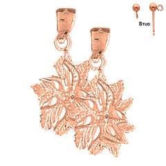 14K or 18K Gold Flower Earrings