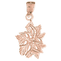 14K or 18K Gold Flower Pendant