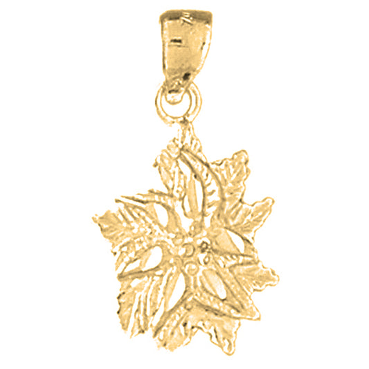 14K or 18K Gold Flower Pendant