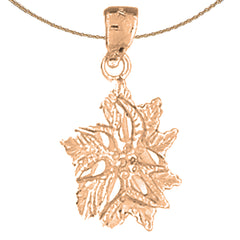 14K or 18K Gold Flower Pendant