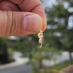 14K or 18K Gold Hibiscus Flower Pendant