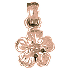 14K or 18K Gold Five Pedal Buttercup Flower Pendant