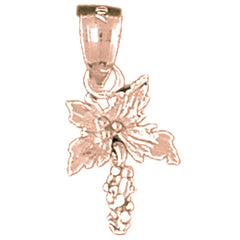 14K or 18K Gold 3D Hibiscus Flower Pendant