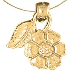 Gänseblümchen-Blumenanhänger aus 10 Karat, 14 Karat oder 18 Karat Gold